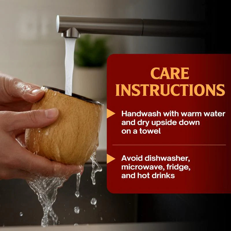 Wooden Whiskey & Bourbon Drinking Glass Tumbler Cup